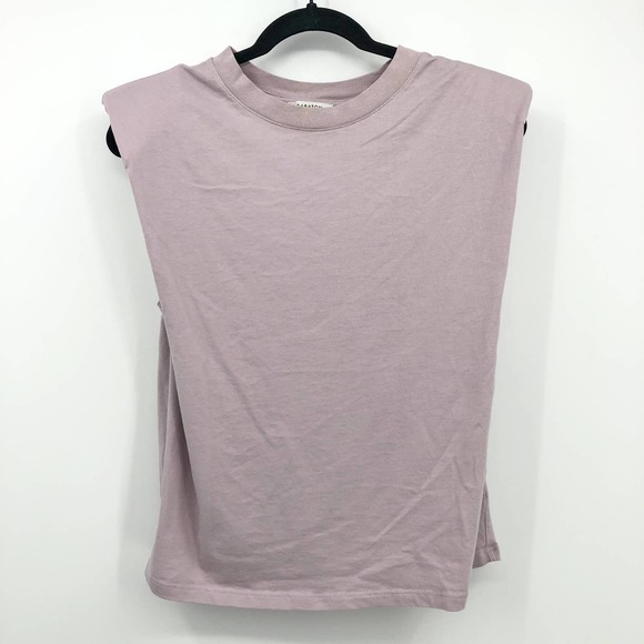 Babaton Aritzia Lilac Fog Shoulder Pad Pull-Over Lightweight Tank Top Small - Picture 3 of 7